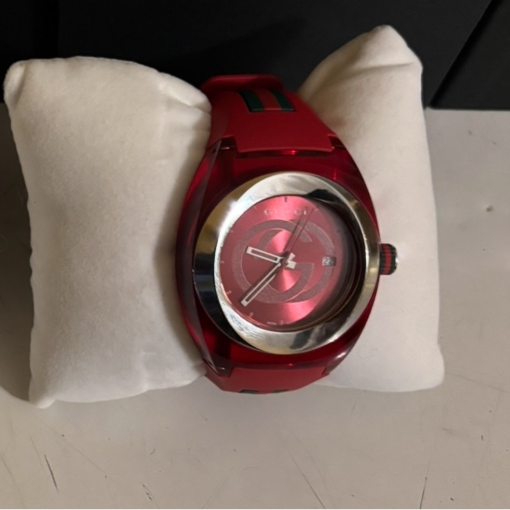 Gucci Red and Silver Smartwatch